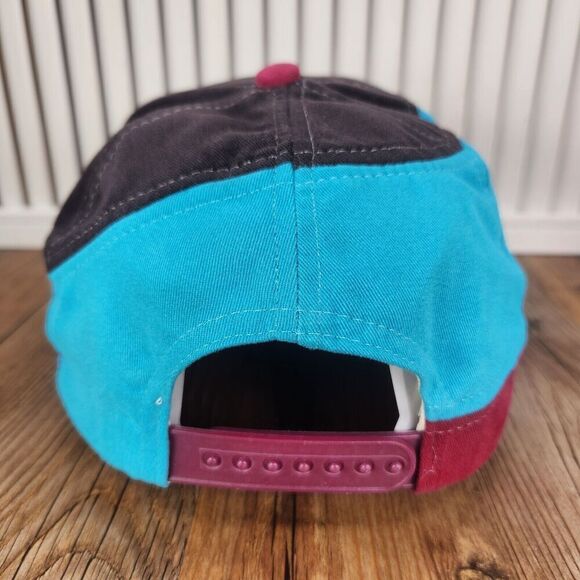 VTG Busch Gardens Sea World Snapback Hat Cap Color Block 90s Canvas Park Novelty - Picture 5 of 11